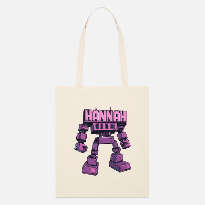 :: Hannah le robot :: - Tote bag bio Stanley/Stella - écru doux