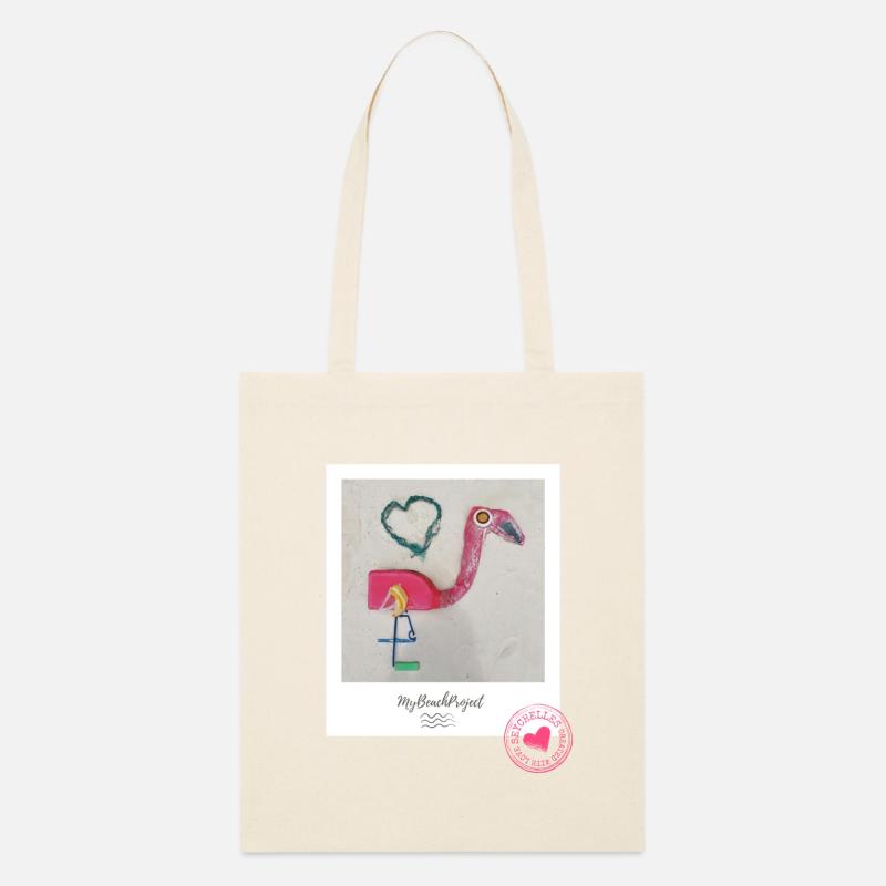 Pink Flamingo - Stanley/Stella Bio-Stoffbeutel - Natur