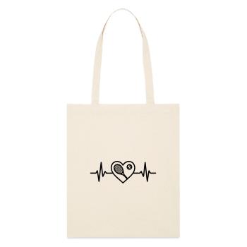 Le cœur du tennis sur le court - Tote bag bio Stanley/Stella - écru doux - Devant