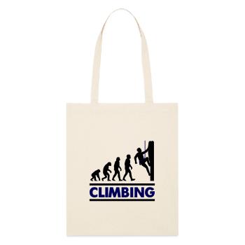 Climbing Evolution Climber - Stanley/Stella Organic Tote Bag - soft Ecru - Front
