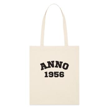 Anno 1956 Geburtstag Geburtsjahr - Stanley/Stella Bio-Stoffbeutel - Natur - Vorne