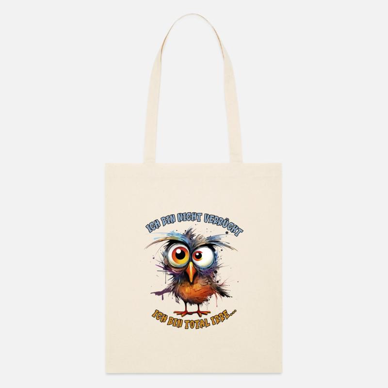 Vogel verrückt Spruch Haustiere Geschenk - Stanley/Stella Bio-Stoffbeutel - Natur