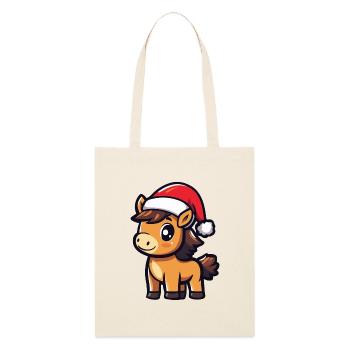Cheval Noël - Tote bag bio Stanley/Stella - écru doux - Devant