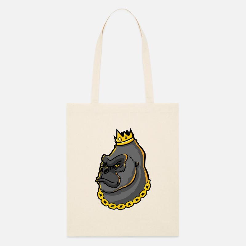 Gorilla - Gorilla King - Stanley/Stella Bio-Stoffbeutel - Natur
