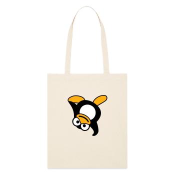 Pingouin Breakdance Danse Poirier Fête DJ Musique - Tote bag bio Stanley/Stella - écru doux - Devant