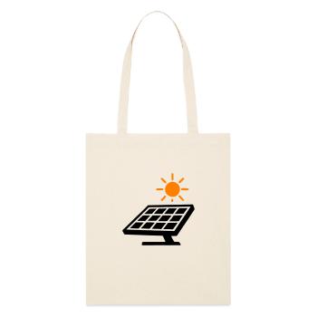 Panneaux solaires Système photovoltaïque - Tote bag bio Stanley/Stella - écru doux - Devant