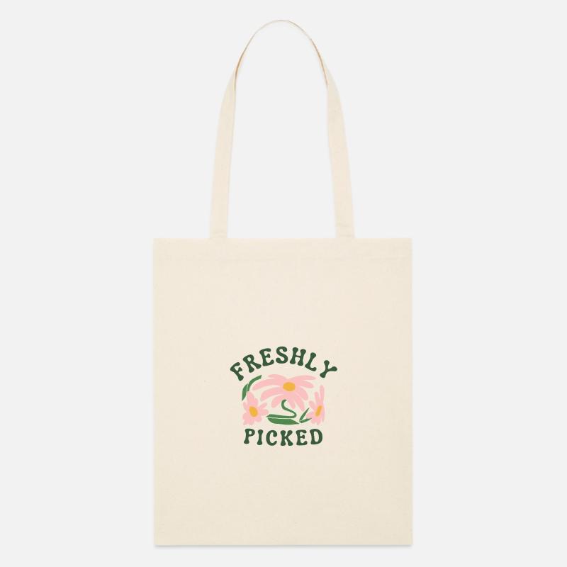 Freshly Picked: green and rose - Stanley/Stella Bio-Stoffbeutel - Natur