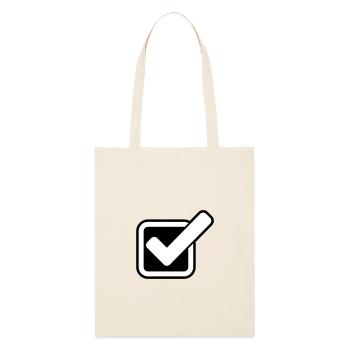 Tick Icône de coche - Tote bag bio Stanley/Stella - écru doux - Devant