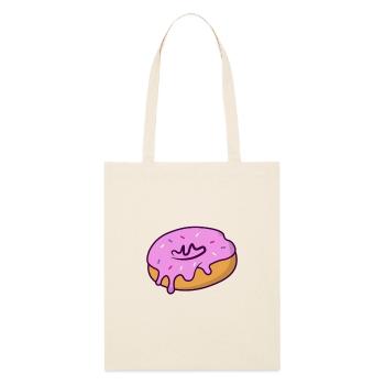Donut dripping - Stanley/Stella Organic Tote Bag - soft Ecru - Front