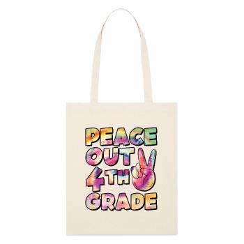Peace Out 1. Klasse Letzter Schultag - Stanley/Stella Bio-Stoffbeutel - Natur - Vorne