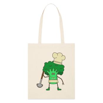 Cuisson du brocoli Soupe aux légumes Cuisson à la louche - Tote bag bio Stanley/Stella - écru doux - Devant