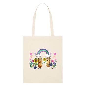 Peanut Enfant Enfants Printemps Bambins Bébé - Tote bag bio Stanley/Stella - écru doux - Devant