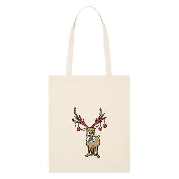 Weihnachtsrentier - Stanley/Stella Bio-Stoffbeutel - Natur - Vorne