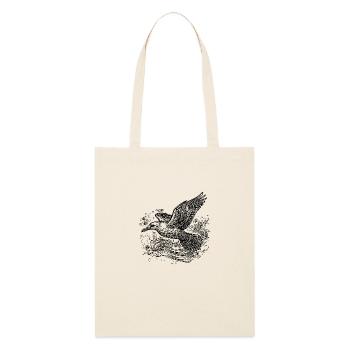 Elegant flying seagull over the water - Stanley/Stella Organic Tote Bag - soft Ecru - Front