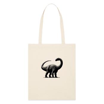 Massive Brachiosaurus Dino Dinosaur - Stanley/Stella Organic Tote Bag - soft Ecru - Front