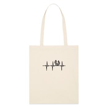 Heartbeat for cunning foxes - Stanley/Stella Organic Tote Bag - soft Ecru - Front