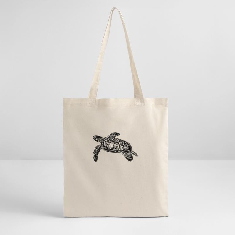 Small floating turtle Stanley/Stella Organic Tote Bag