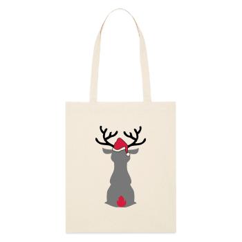Orignal avec chapeau de Noël - Tote bag bio Stanley/Stella - écru doux - Devant