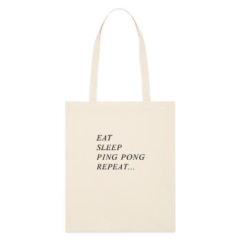 Eat Sleep Pingpong Repeat Cool Chemise de tennis de table - Tote bag bio Stanley/Stella - écru doux - Devant