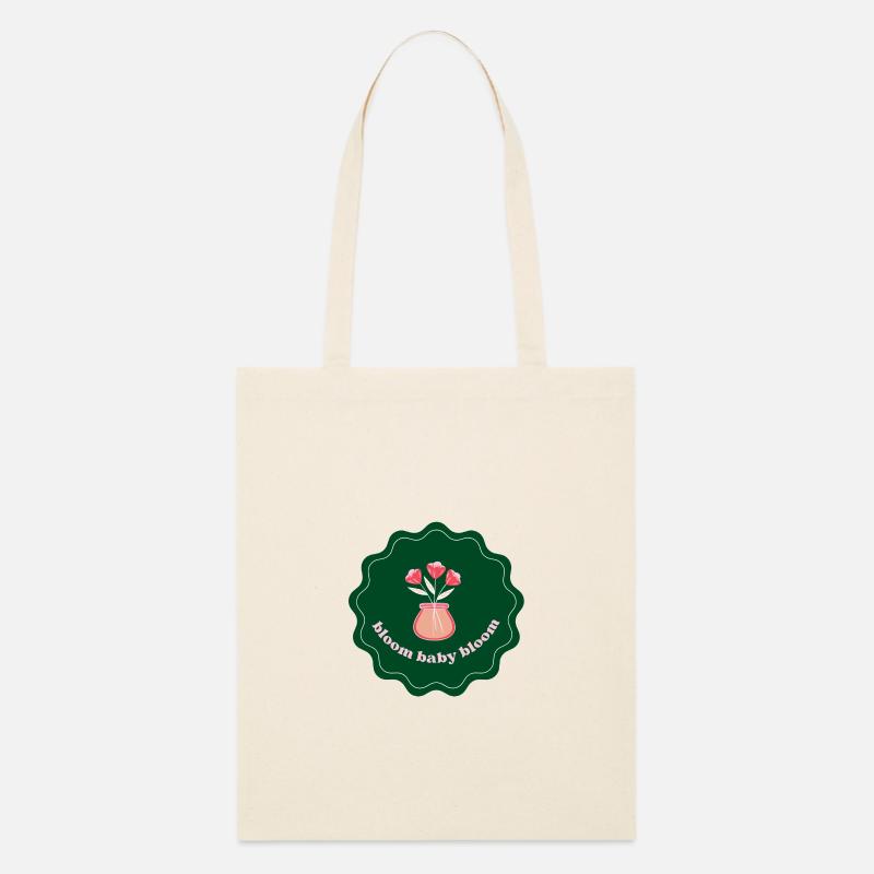 Bloom Baby Bloom : vert - Tote bag bio Stanley/Stella - écru doux