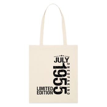 Birthday July 1955 July born in July 19 - Stanley/Stella Organic Tote Bag - soft Ecru - Front