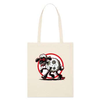 Tondez les moutons zombies ! - Tote bag bio Stanley/Stella - écru doux - Devant