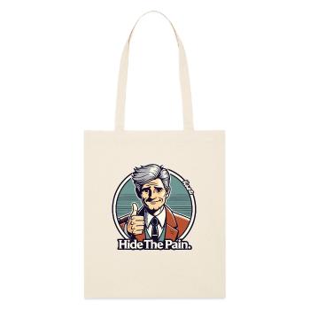 Sarcasme Amusant, cachez la douleur - Tote bag bio Stanley/Stella - écru doux - Devant
