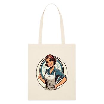 Moderne Tradwife Hausfrauen Vibes - Stanley/Stella Bio-Stoffbeutel - Natur - Vorne
