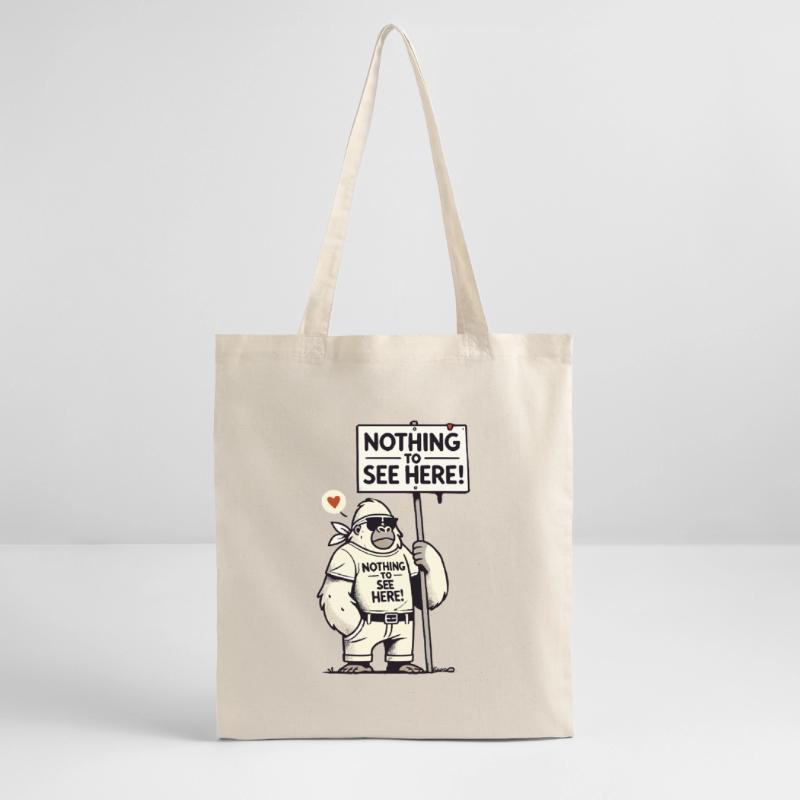 Gorilla with a shield: There is nothing to see here Stanley/Stella Organic Tote Bag