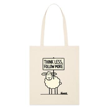 Protest sheep: think less, follow more - Stanley/Stella Organic Tote Bag - soft Ecru - Front