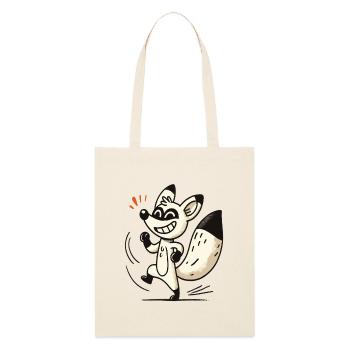 Naughty fox in cartoon style - Stanley/Stella Organic Tote Bag - soft Ecru - Front