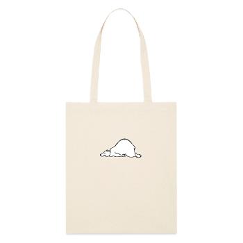 Der faule Paule Sleeping bear Schlafender Bär - Stanley/Stella Bio-Stoffbeutel - Natur - Vorne