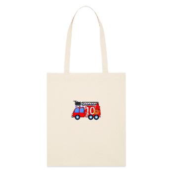 Fire engine 10 birthday children - Stanley/Stella Organic Tote Bag - soft Ecru - Front