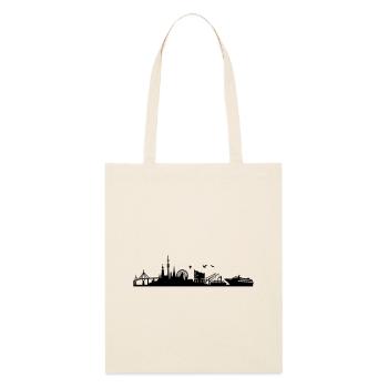 Skyline Hanseatic City of Hamburg | HH | City - Stanley/Stella Organic Tote Bag - soft Ecru - Front