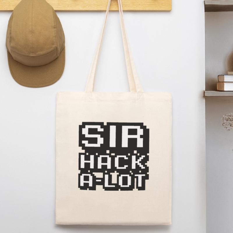Computer hacken und Pixel-Kunst Sir Hack A Lot Stanley/Stella Bio-Stoffbeutel