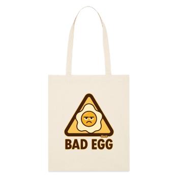 Mauvais œuf de mauvaise humeur - Tote bag bio Stanley/Stella - écru doux - Devant
