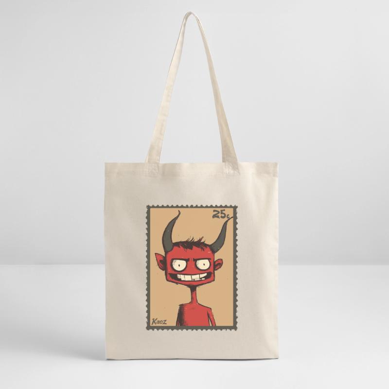 Grinning devil as a stamp Stanley/Stella Organic Tote Bag