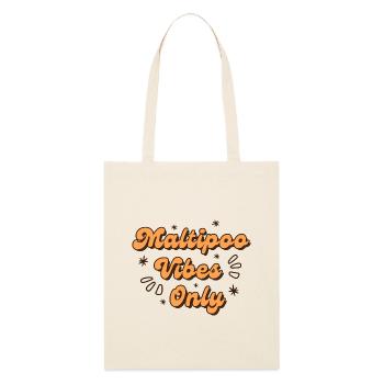 Maltipoo Vibes Only – Süßes Retro Hundeliebhaber Shirt - Stanley/Stella Bio-Stoffbeutel - Natur - Vorne