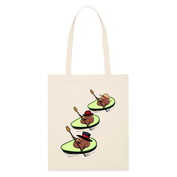 Canoe Avocado Race Paddle Boat Kids Child - Stanley/Stella Organic Tote Bag - soft Ecru - Front