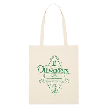 Harry Potter Ollivanders Shop Green Logo - Stanley/Stella Organic Tote Bag - soft Ecru - Front