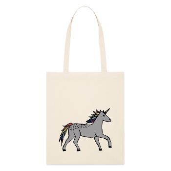 Licorne mignonne - Tote bag bio Stanley/Stella - écru doux - Devant