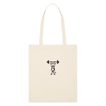 Cow Bull Haltère Barbell Fitness Équilibre sur les mains - Tote bag bio Stanley/Stella - écru doux - Devant
