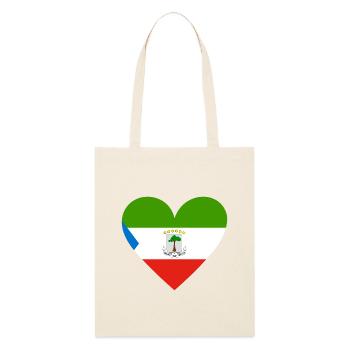 Guinée équatoriale Cœur - Tote bag bio Stanley/Stella - écru doux - Devant