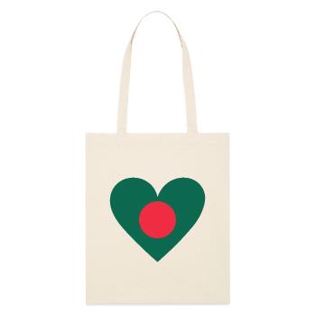 Bangladesh Heart - Tote bag bio Stanley/Stella - écru doux - Devant