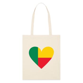 Benin Heart - Stanley/Stella Bio-Stoffbeutel - Natur - Vorne