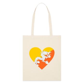 Bhutan Heart - Stanley/Stella Bio-Stoffbeutel - Natur - Vorne