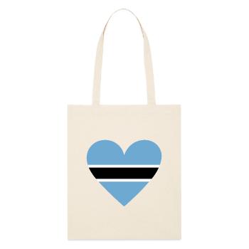 Botswana Heart - Stanley/Stella Bio-Stoffbeutel - Natur - Vorne