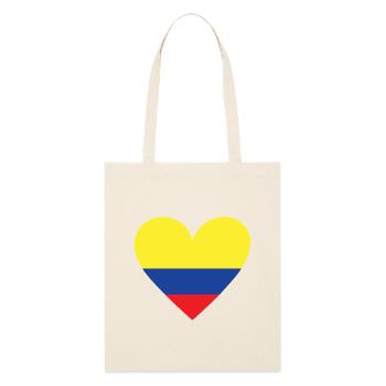 Colombia Heart - Stanley/Stella Bio-Stoffbeutel - Natur - Vorne