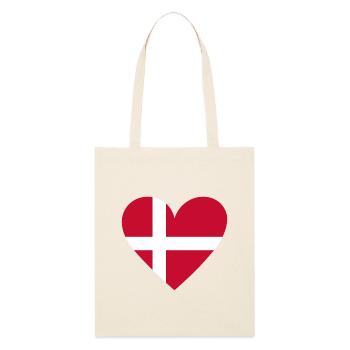 Danemark Cœur - Tote bag bio Stanley/Stella - écru doux - Devant
