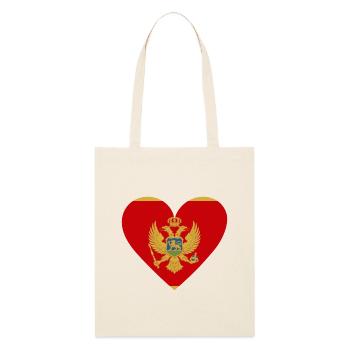 Montenegro Heart - Stanley/Stella Bio-Stoffbeutel - Natur - Vorne